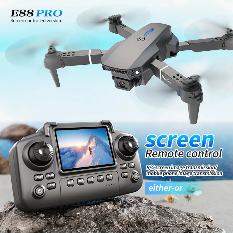 Rc Drone Uav - โดรนรุ่น Professional E88 PRO พร้อมหน้าจอ กล้อง
