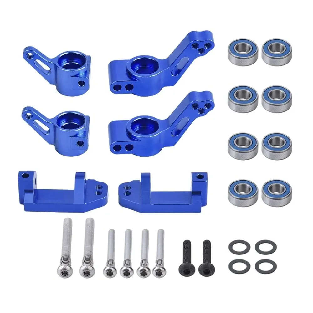 Rc Suspension Arm - บล็อกพวงมาลัยท่อนโลหะด้านหน้าทำจากโลหะ6ชิ้นอุปกรณ์เสริมสำหรับ1/10 Traxxas Slash 2WD VXL rustler