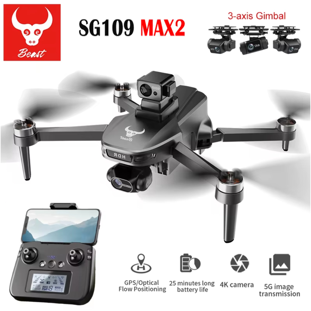 Drone Rc Gps - SG109 MAX2 Professional FPV 8K กล้อง