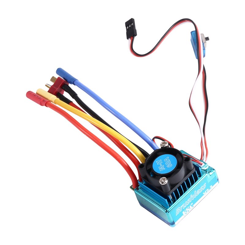 Rc Boat Brushless Motor - MACH-60A ตัวควบคุมความเร็ว ESC แบบไม่มีแปรงพร้อมปลั๊ก T 4.0