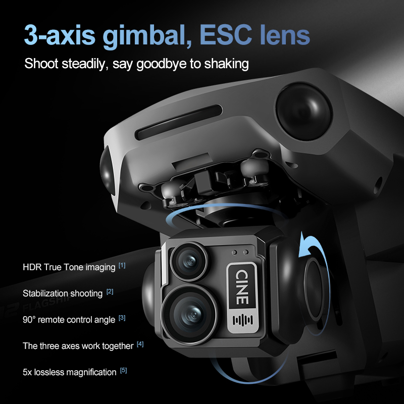 โดรนควอดคอปเตอร์ 8K 3 แกนกันสั - Drone Rc Gps บทวิจารณ์และราคา