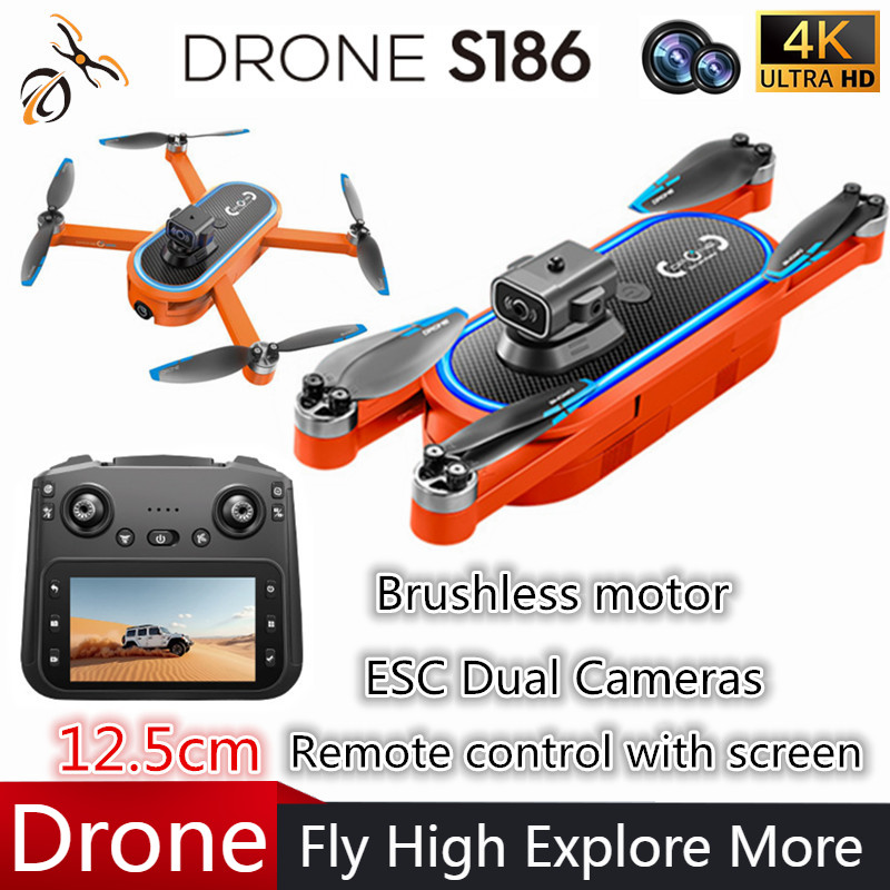 2025 S186 Drone Professional 4 - Drone Rc Gps บทวิจารณ์และราคา