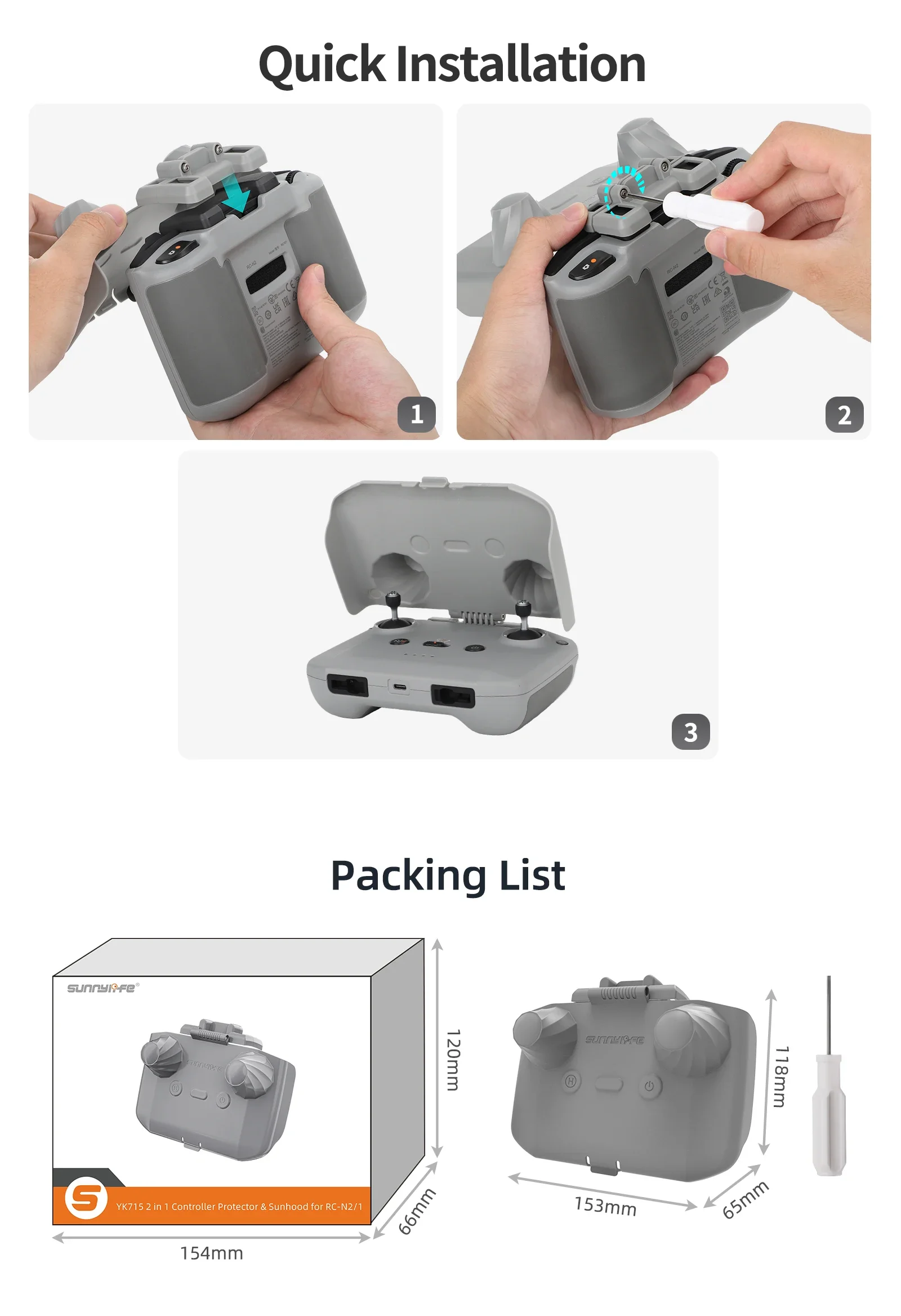 ฝาครอบป้องกันคอนโทรลเลอร์ 2 in - Drone Dji Rc Mini 3 Pro บทวิจารณ์และราคา