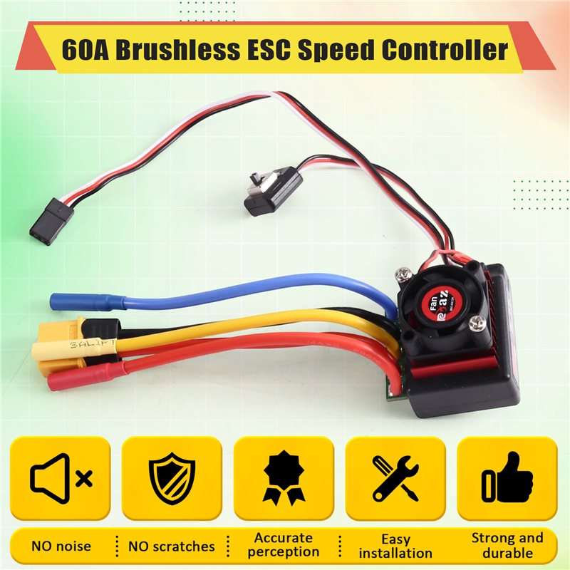 AINY-60A ตัวควบคุมความเร็ว ESC - Rc Boat Brushless Motor บทวิจารณ์และราคา