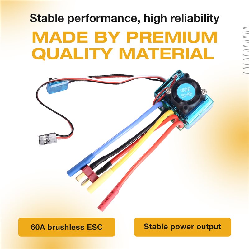 MACH-60A ตัวควบคุมความเร็ว ESC - Rc Boat Brushless Motor บทวิจารณ์และราคา